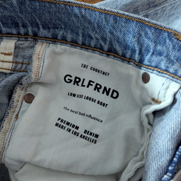 GRLFRND Courtney Low Rise Loose Boot Jeans in Rosarito Size 26 Retro Casual - Picture 5 of 10